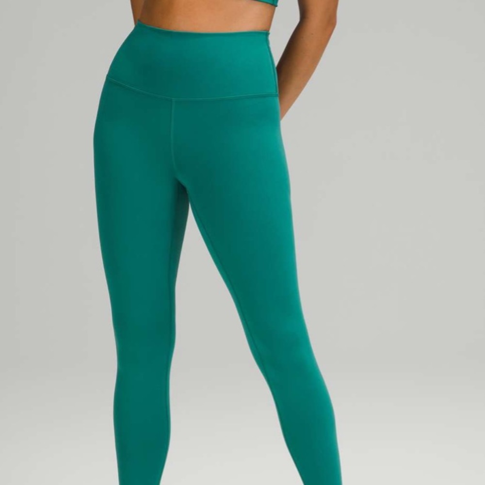NWT Lulu Wunder Train HR Tight 25” Crunch Teal Sz6
